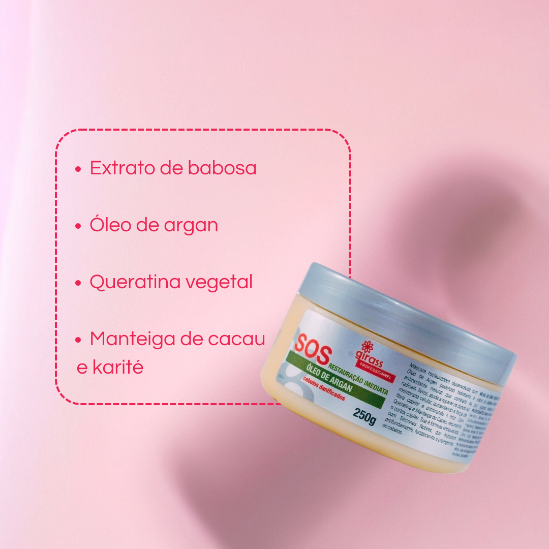mascara reparadora SOS Argan Oil 250ml